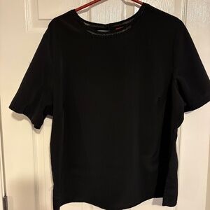 Black short sleeve work/dress top